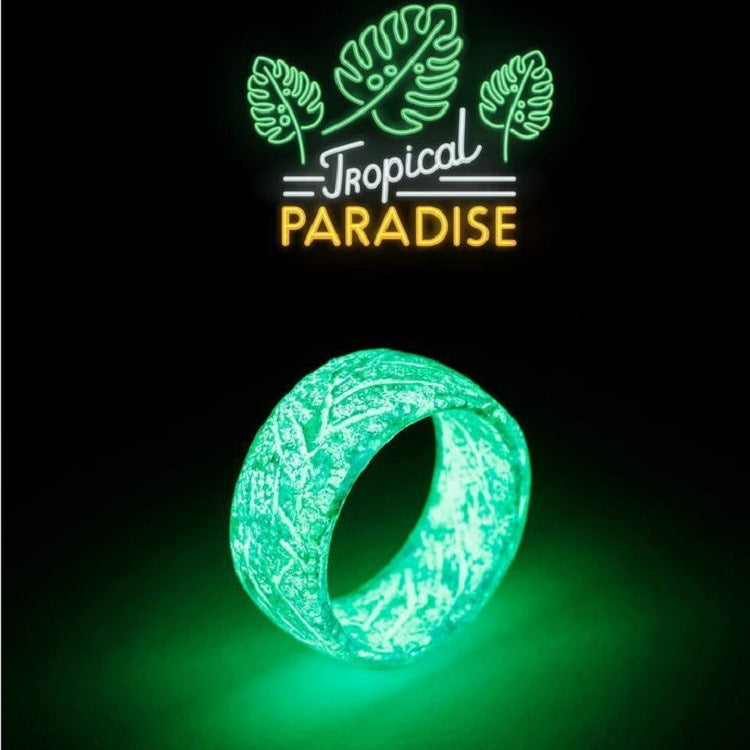 luminous pattern secretwooden ring