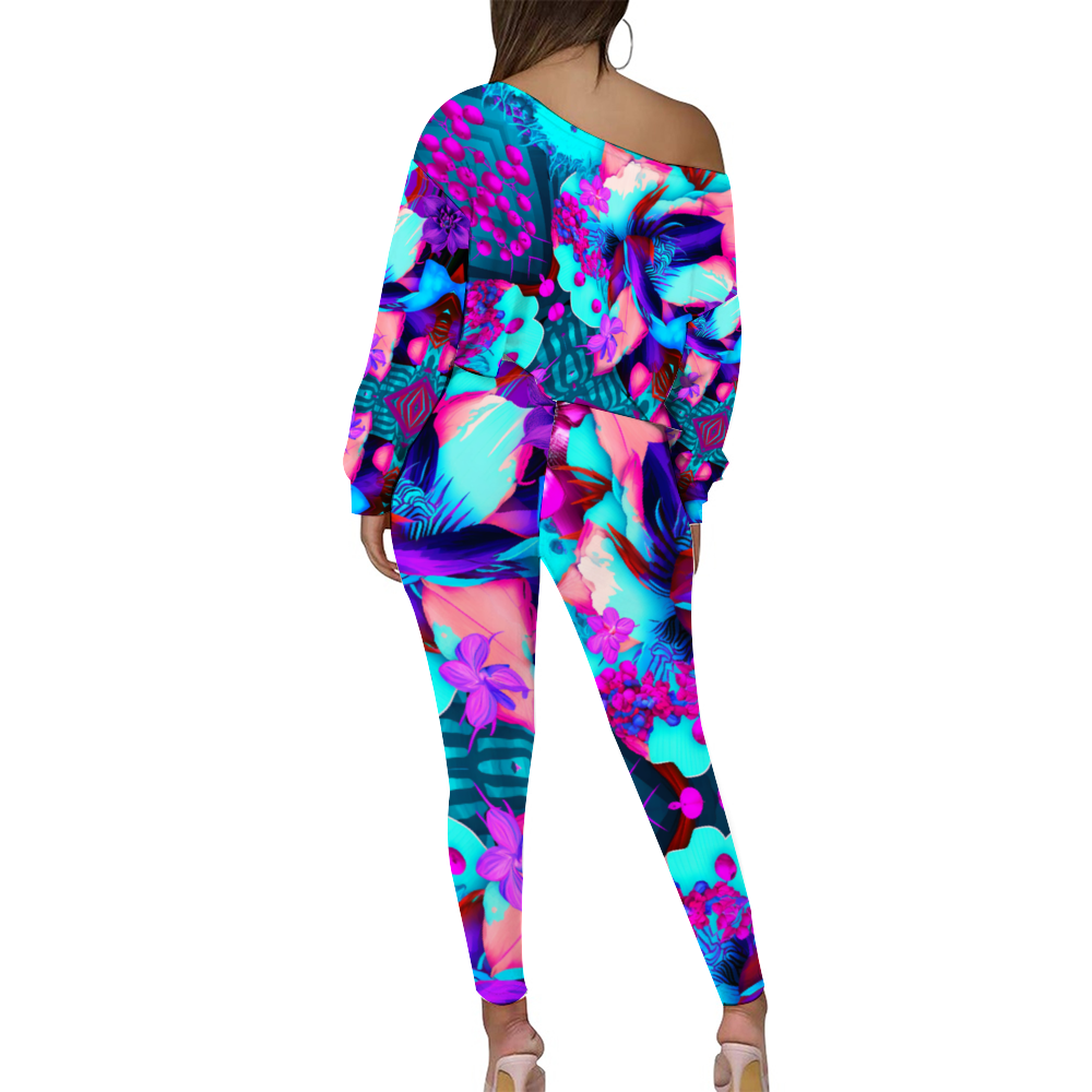 Retro Flowers by Los-Twins DeLa Parra Tops and Bottoms Set