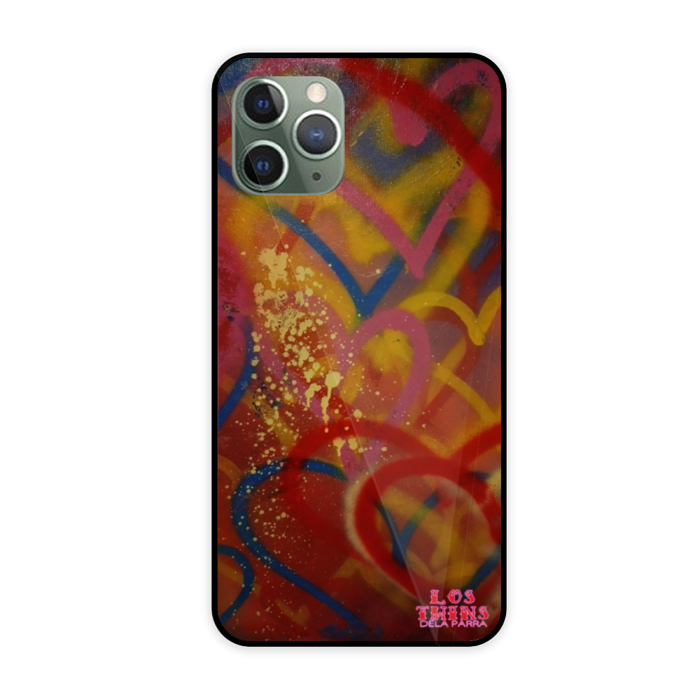 Graffiti Hearts Apple iPhone 11 Pro Soft TPU/Glass Phone Case