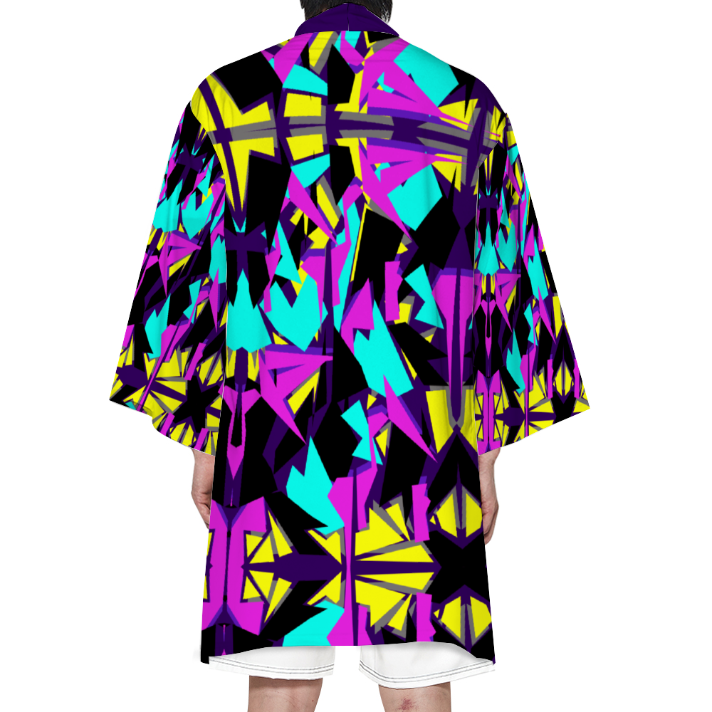 Digital Camo Haori Unisex All Over Print Haori Beach Kimono