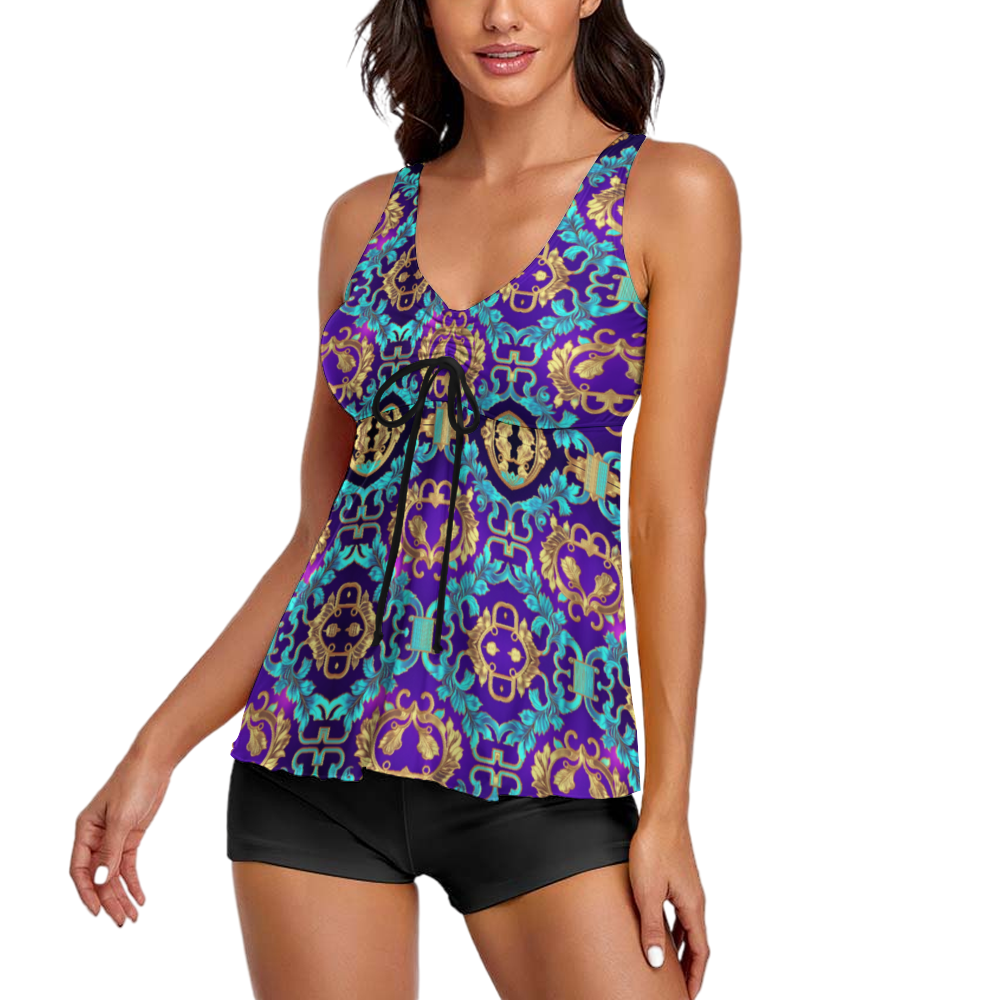 DeLa Parra Two Piece Swimsuit Summer Beachwear