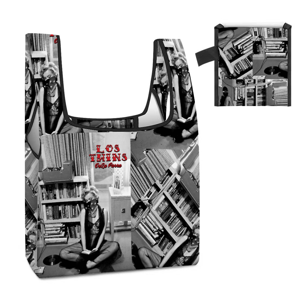 Mariajuana Monroe Black and White 16.5" Portable Eco Shopping Bag Recyclable Sack