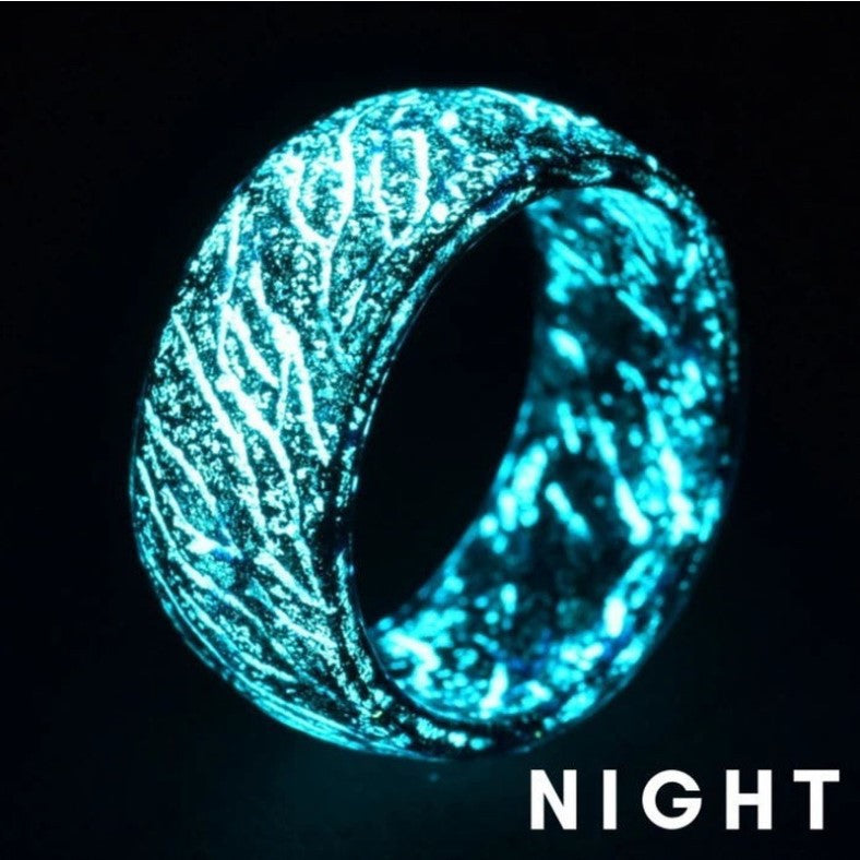 luminous pattern secretwooden ring
