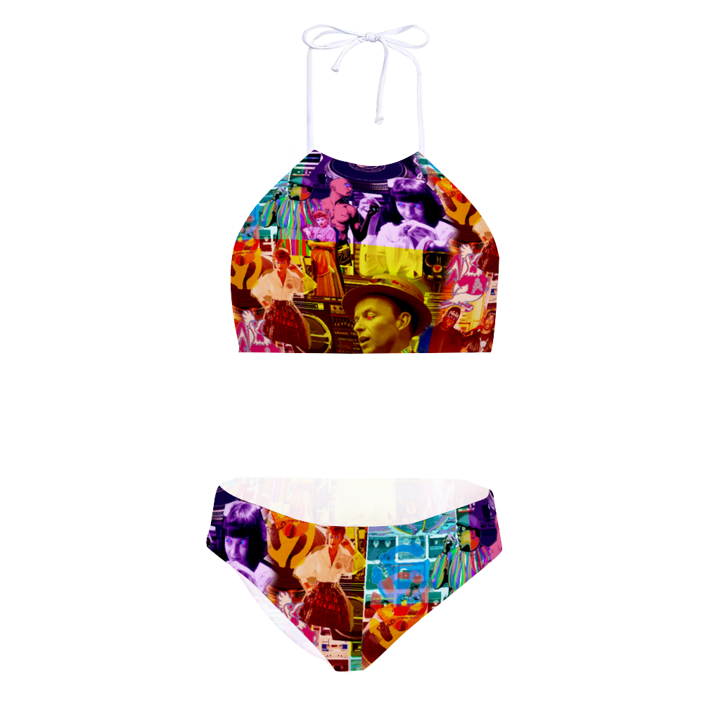 Gangsters Ball Women's Halterneck Split Swimsuit