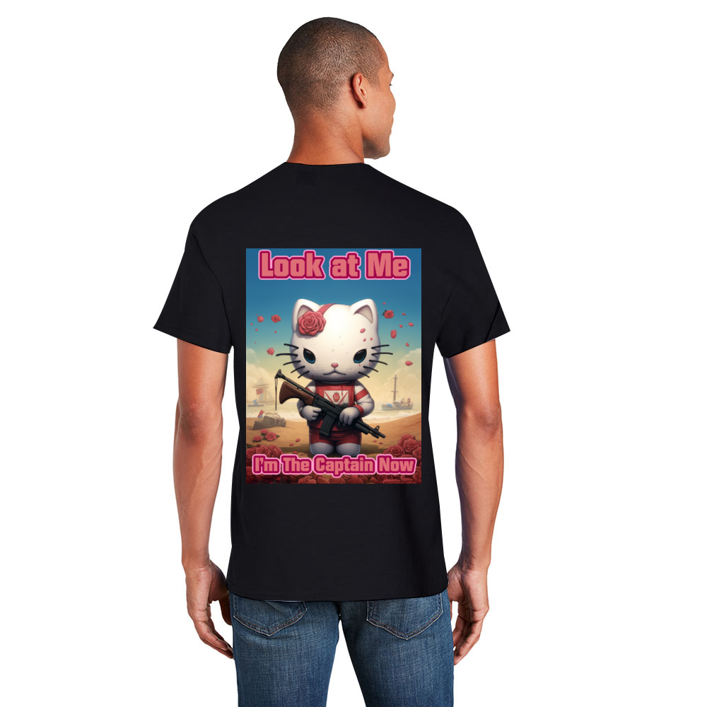 Im The Captain Now, Unisex Cotton T-shirts Gildan 5000 Short Sleeve Casual Loose Shirts Tees