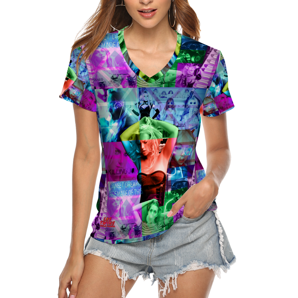 Fearless Unisex All Over Print V-neck T-Shirt