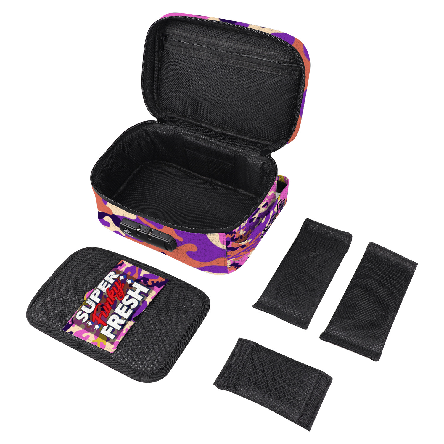 Super Funky Fresh Charcoal Cigar Bag Zipper Closure