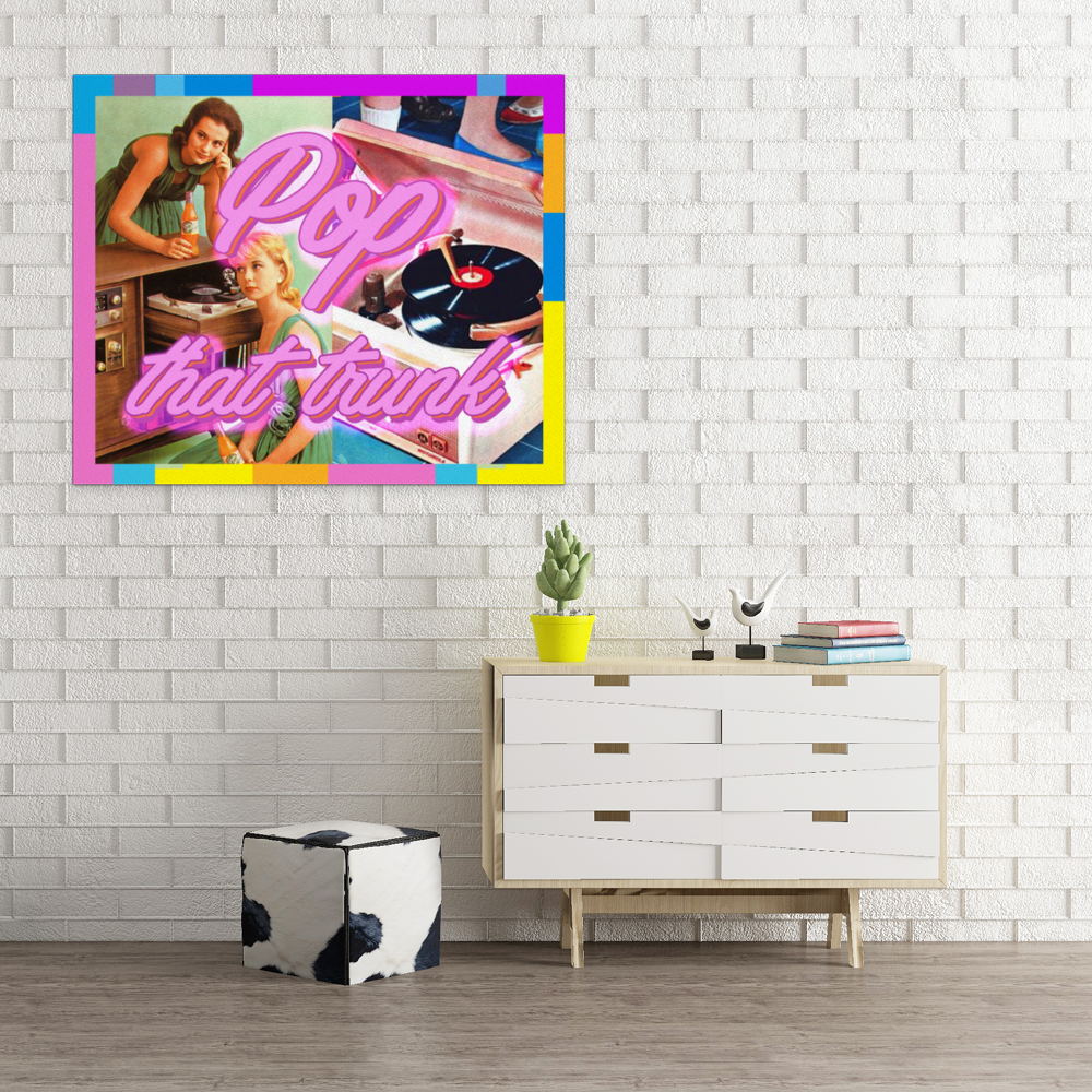 Pop That Trunk Paintings Wooden Inner Framed Canvas Painting 24" x 20"