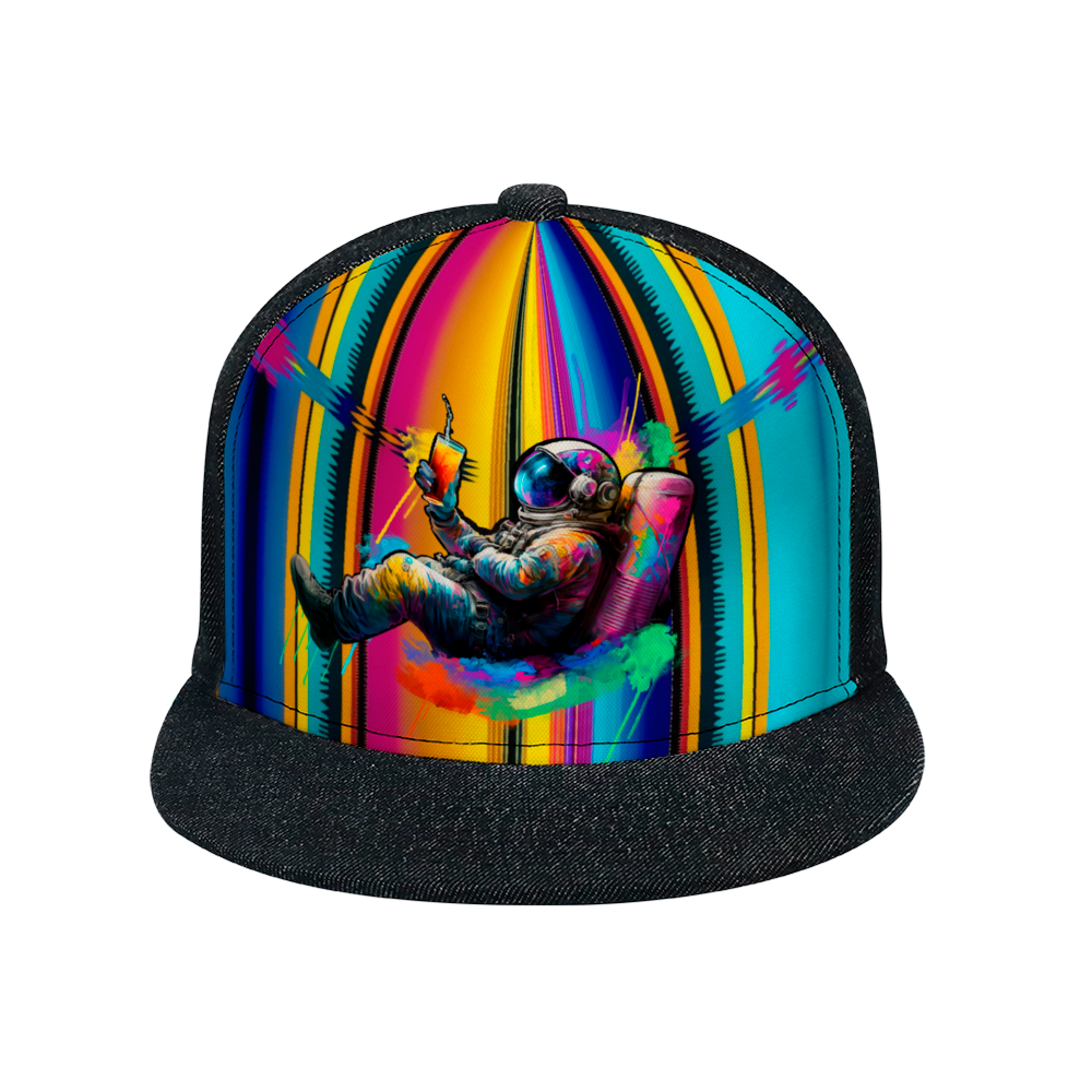 Serape Space Walker Black Denim Baseball Hat