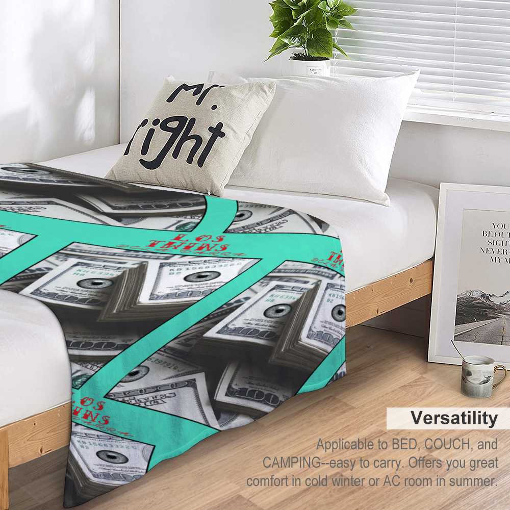 60" × 80" Billionairing Blankets Thin Flannel Blanket 1 Side Printing