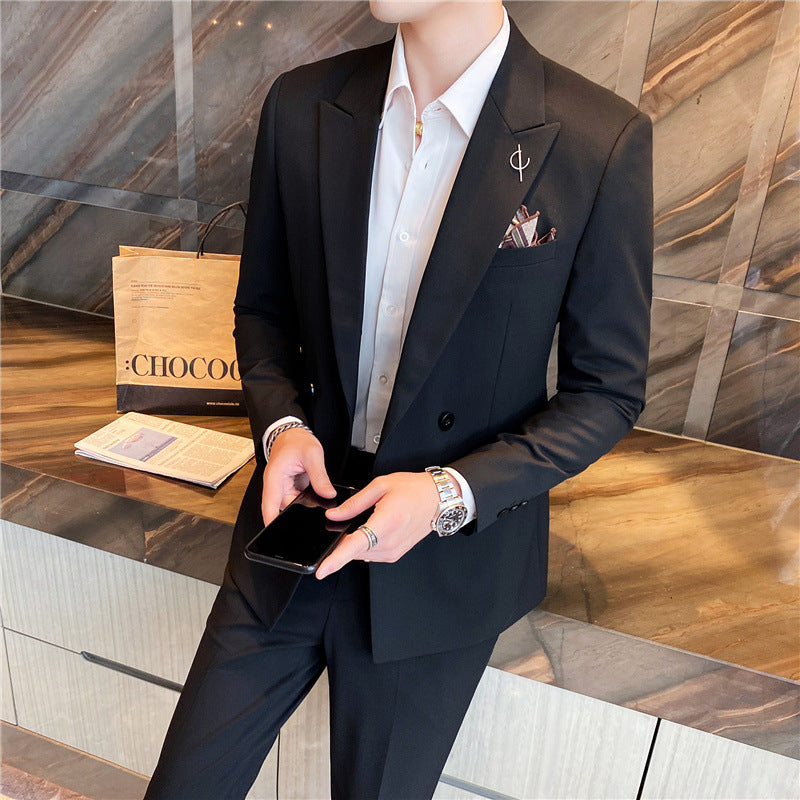 Men's casual young slim business suit