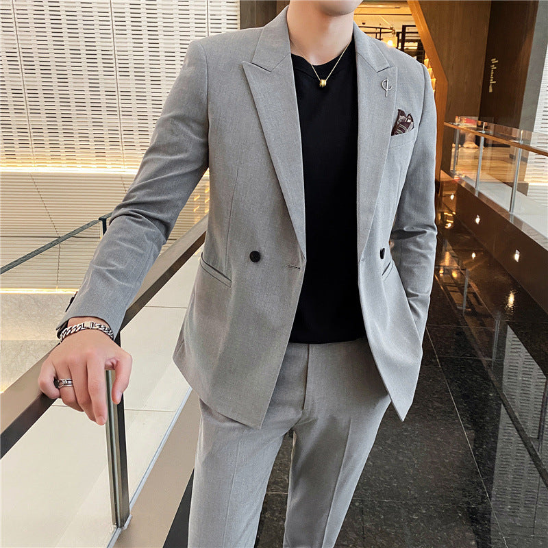Men's casual young slim business suit