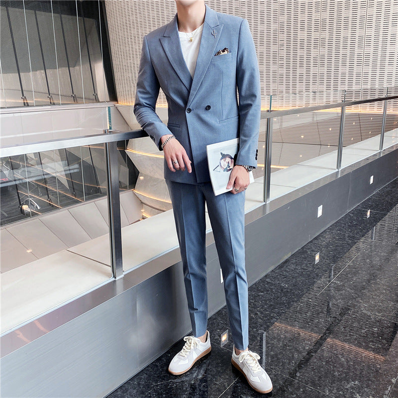 Men's casual young slim business suit
