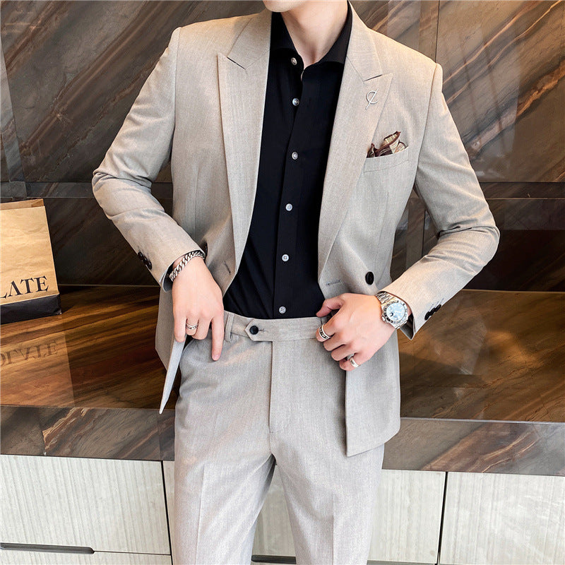 Men's casual young slim business suit