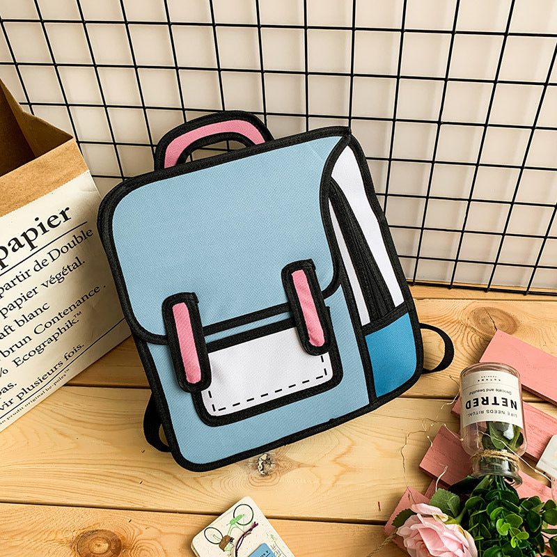 2D backpack 3D three-dimensional