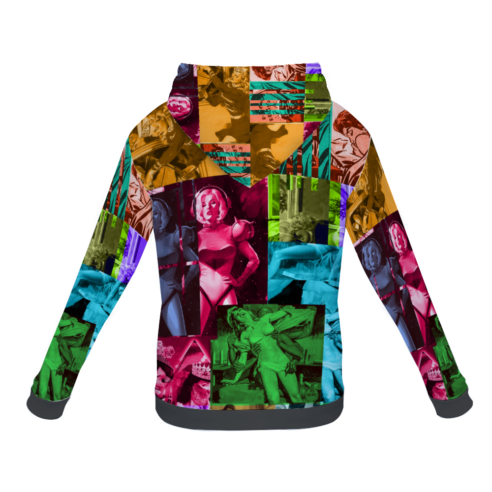 All Shook Up Thick Hoodie Unisex All Over Print Plush Spun Velvet Hoodie with Pockets