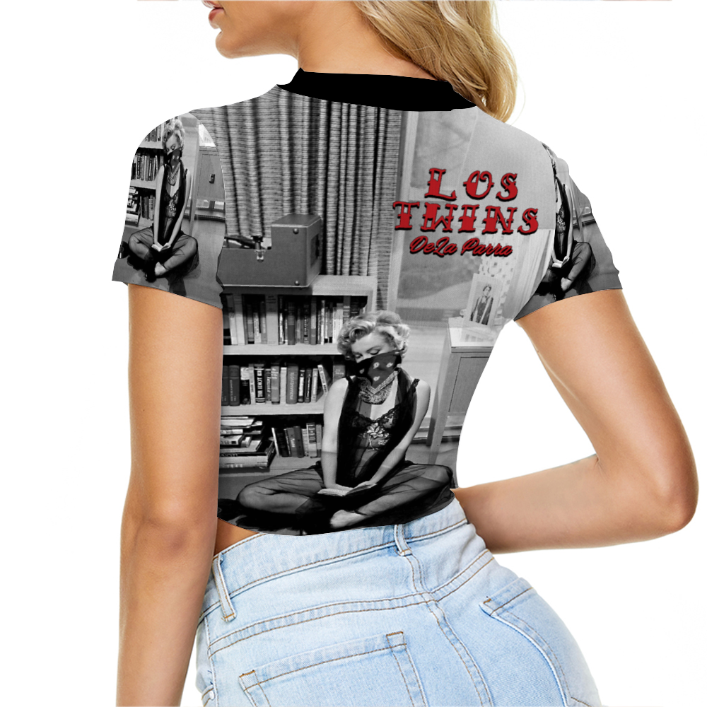 Maria Juana Monroe Sheer Tee Mesh Crop Top See Through