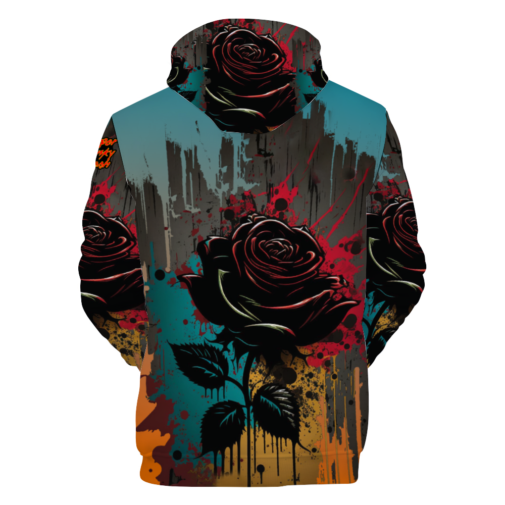 Graffiti Rose Sunset Hoodie