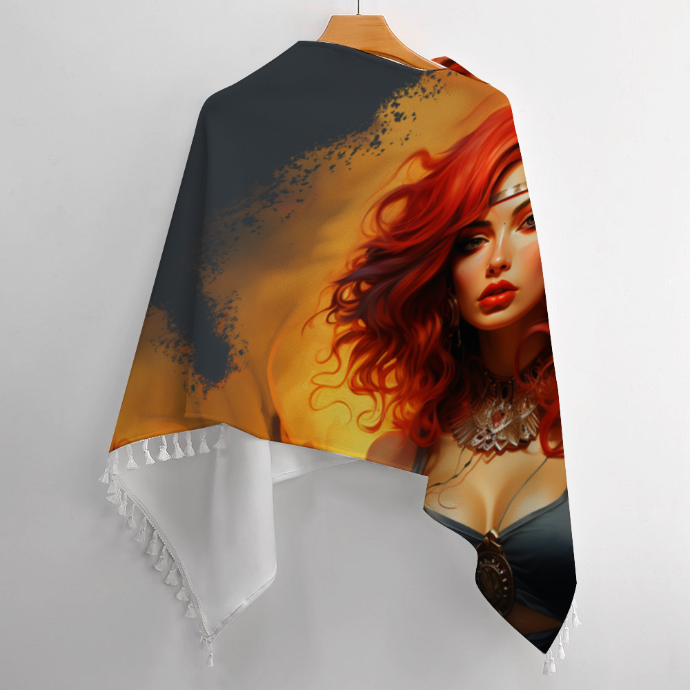 Gypsy Rosa Knitted Cloaks with Tassel Personalize Tassel Cape