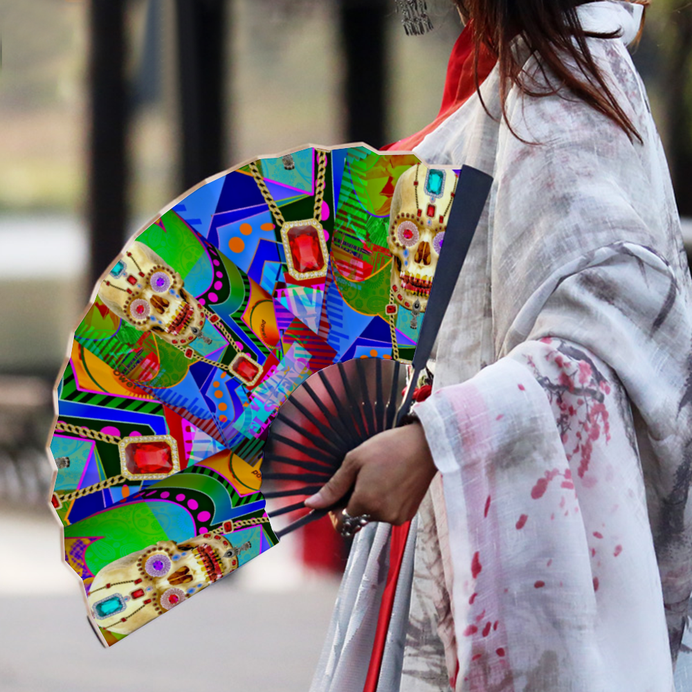 Vivir El Sueno Retro Hand-held Folding Fan