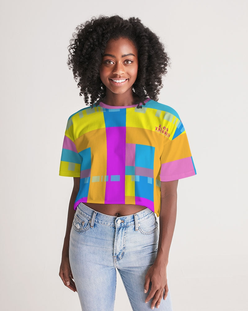 Pink Sunset Women's Lounge Cropped Tee