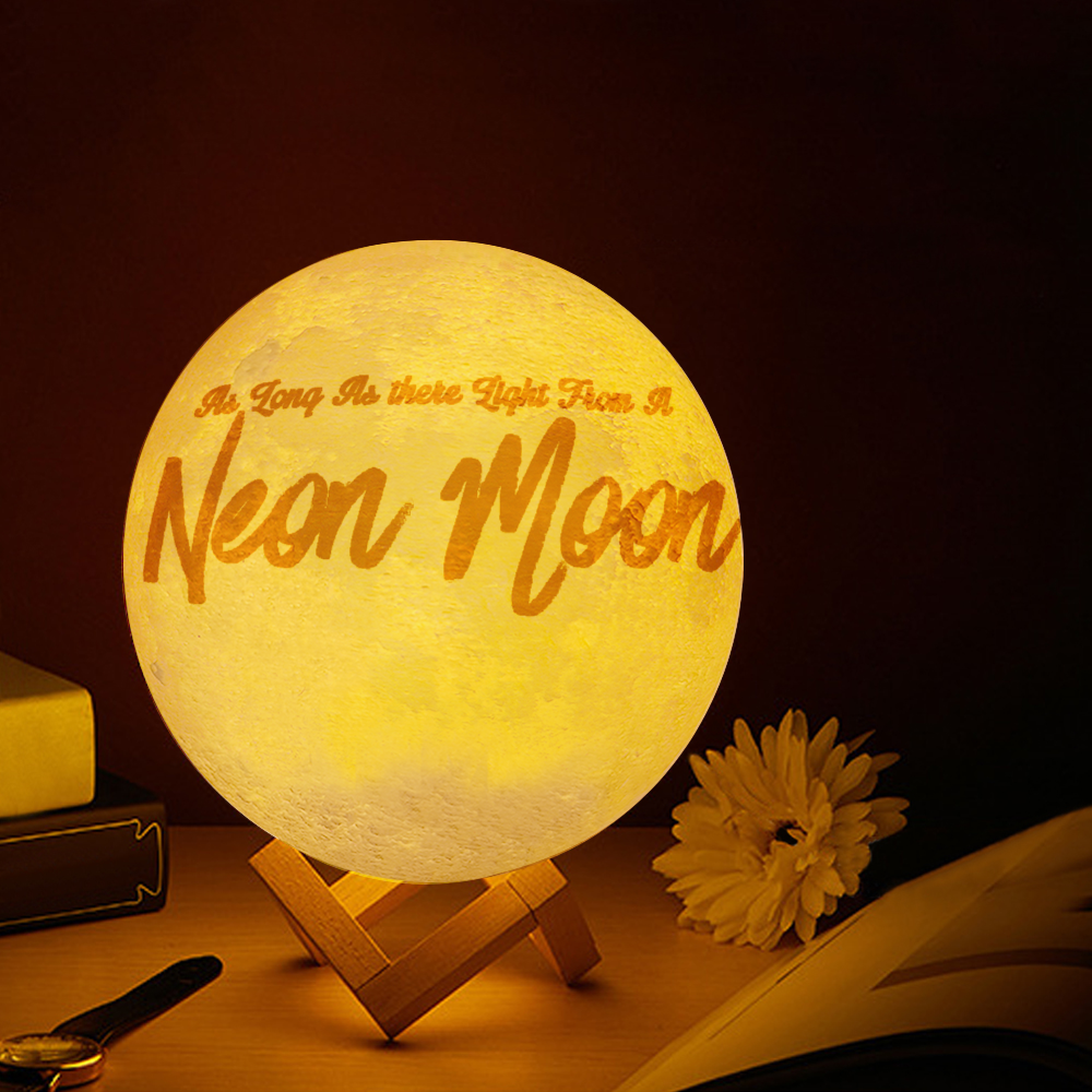 Neon Moon Dual-Color 3D Printing Lunar Lamp