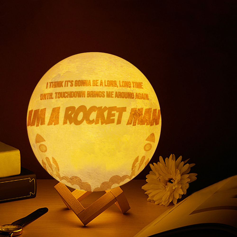 Im A Rocket Man Touch Dual-Color 3D Printing Lunar Lamp