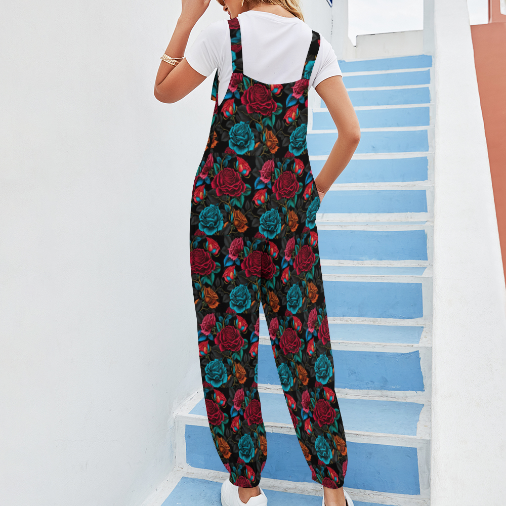 War of the Roses Women's Jumpsuit with Suspender