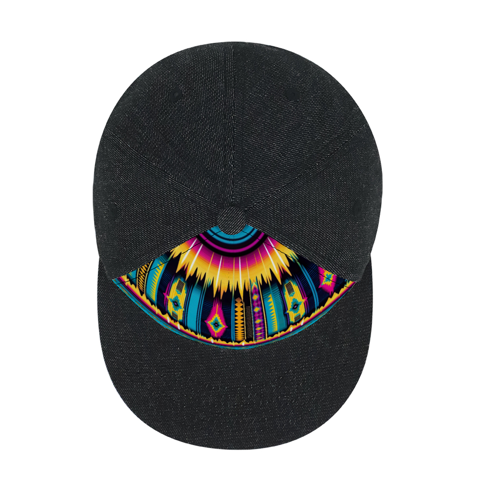 Serape 2 Black Denim Baseball Hat