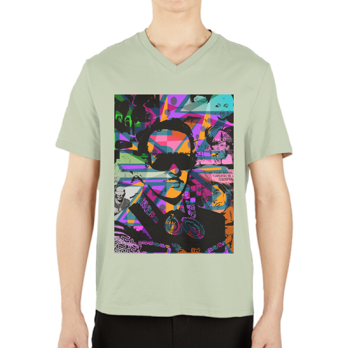 Infante DeLa Parra Men's Casual V-Neck Short Sleeve T-Shirts