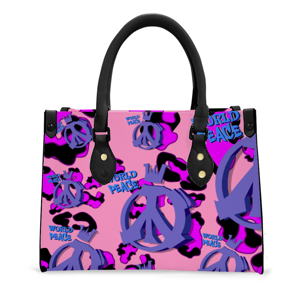 World Peace Women's Vegan Leather Handbag Custom Bag