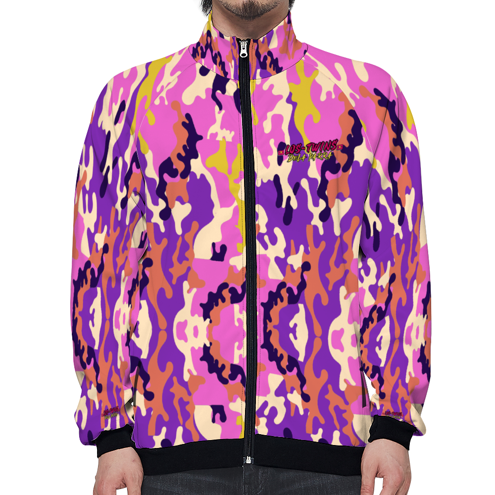 Canteloupe Camo Slim Fit Thin Japanese Terry Baseball Jacket