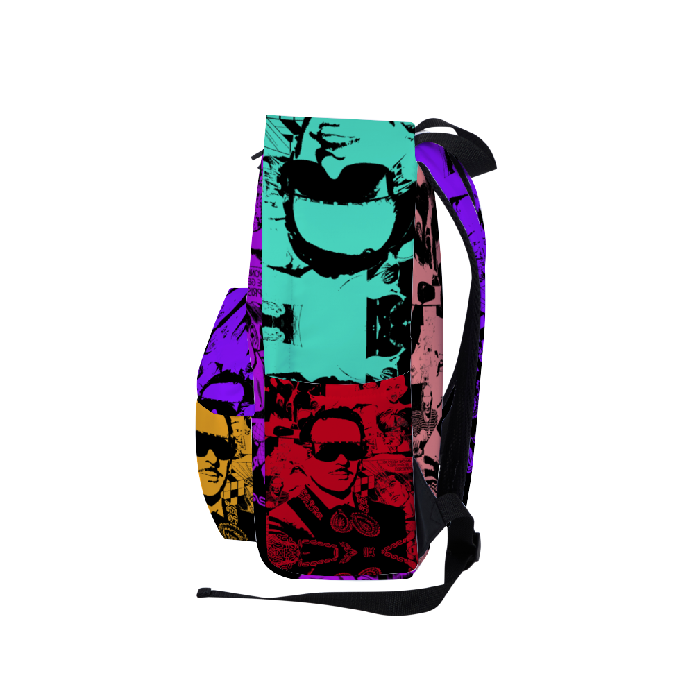 Dela Parra Graffiti Zippered Travel Backpack 14" x 18" x 4" Schoolbag
