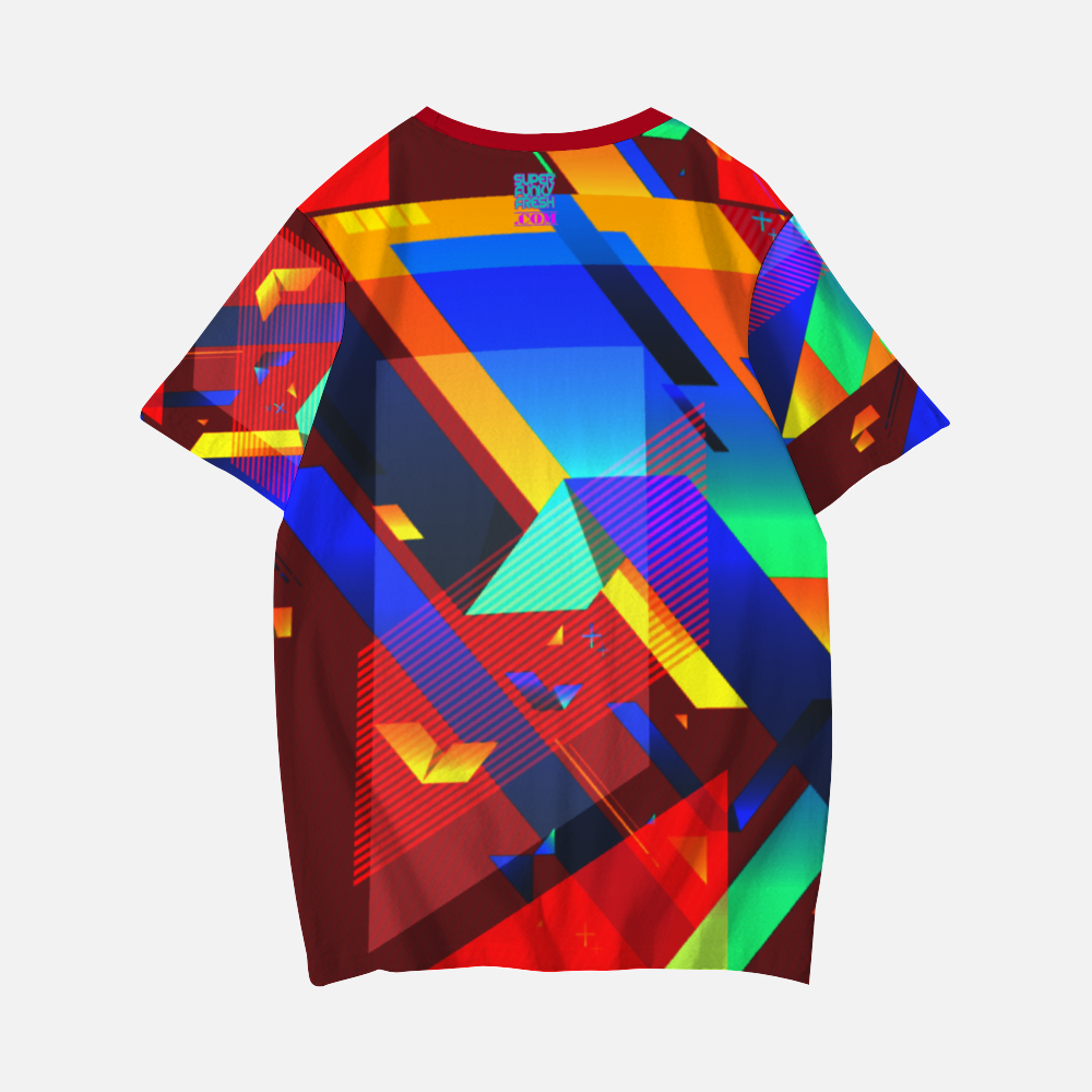 Fractual Fresh Red Short Sleeve T-Shirts Casual Shirts Fashionable Tees