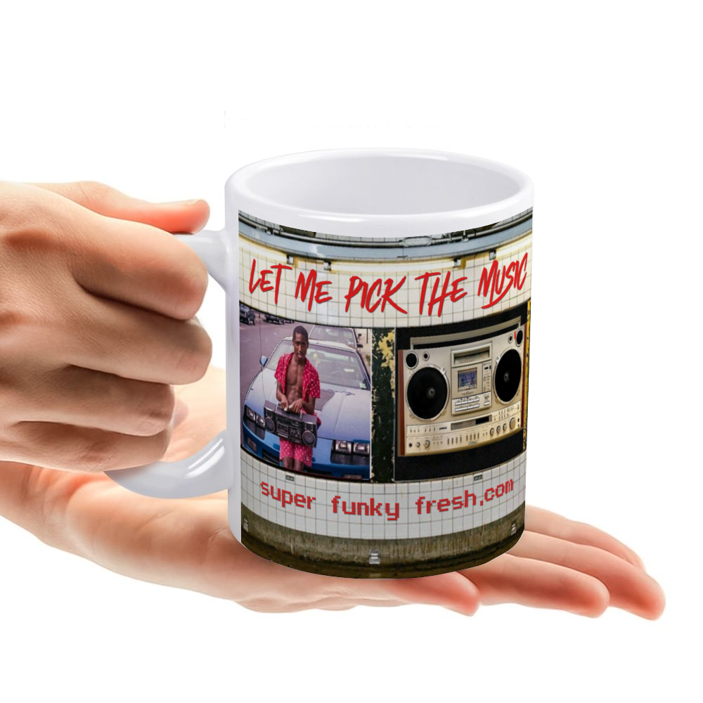 Let Me Pick the Music Pac 11 Oz White Ceramic Coffee Mug 2 Sides Different Designs