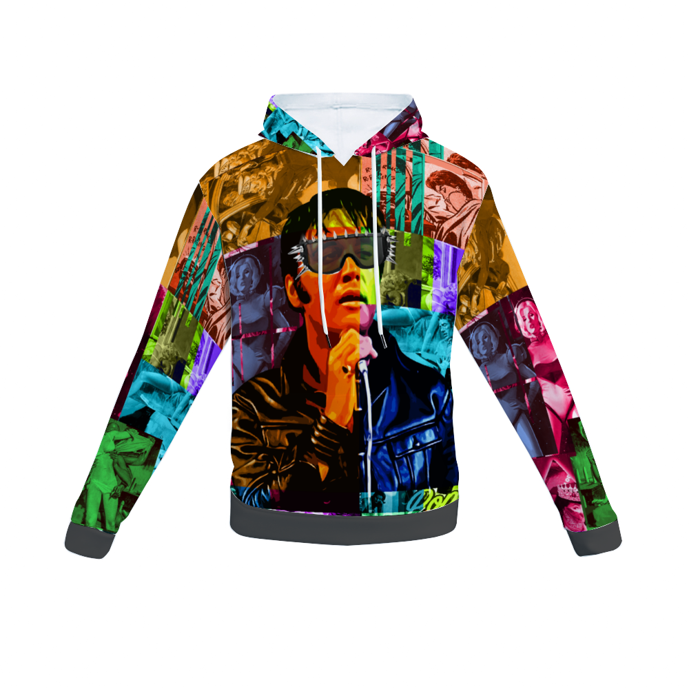 All Shook Up Thick Hoodie Unisex All Over Print Plush Spun Velvet Hoodie with Pockets