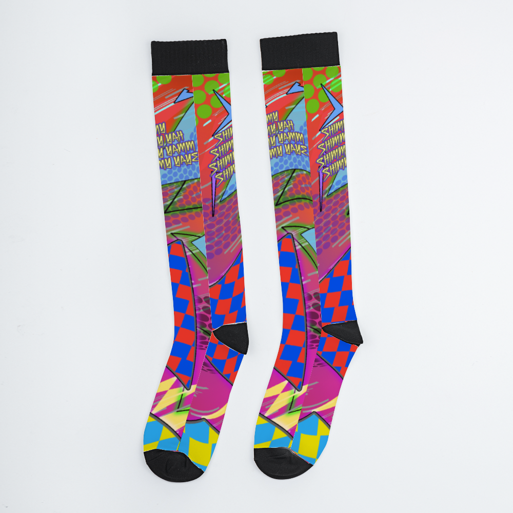 Shimmy Shimmy Over-calf Polyester Socks