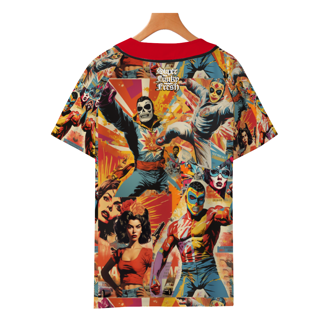 Mucha Lucha Unisex All Over Print Baseball Jersey Sports Jersey