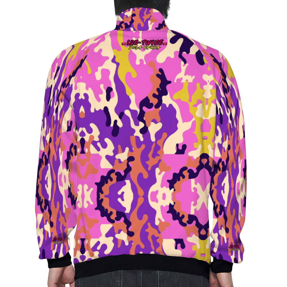 Canteloupe Camo Slim Fit Thin Japanese Terry Baseball Jacket