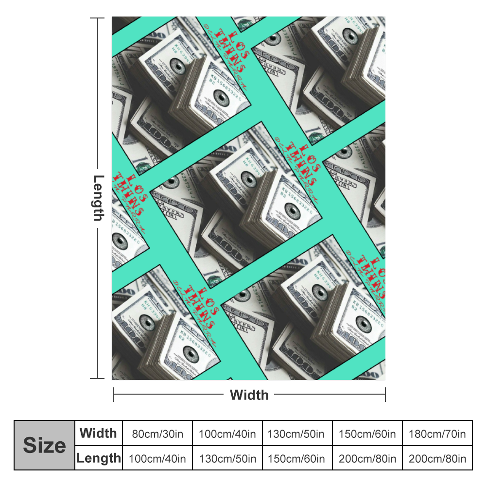 60" × 80" Billionairing Blankets Thin Flannel Blanket 1 Side Printing