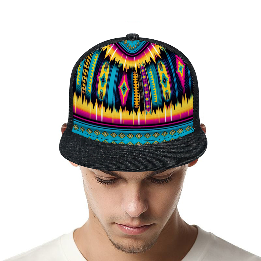 Serape 2 Black Denim Baseball Hat