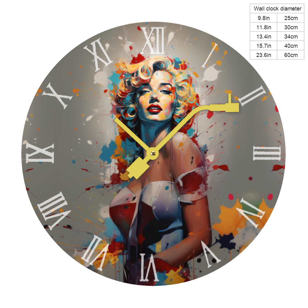 Monroe Record Wall Clock Decorative Wall Retro Wall Clock Wall Decorations