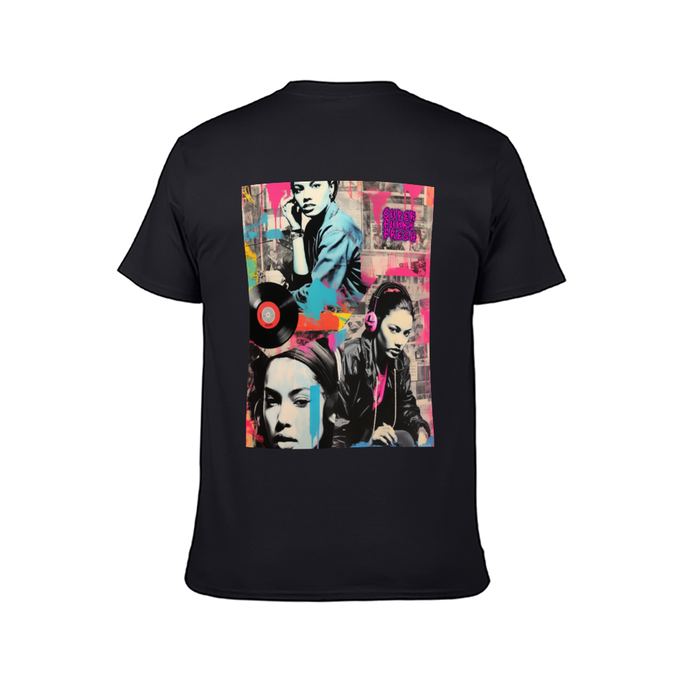 News Print Pink Ladies T-Shirt Front and Back Print DTG | Gildan HA00
