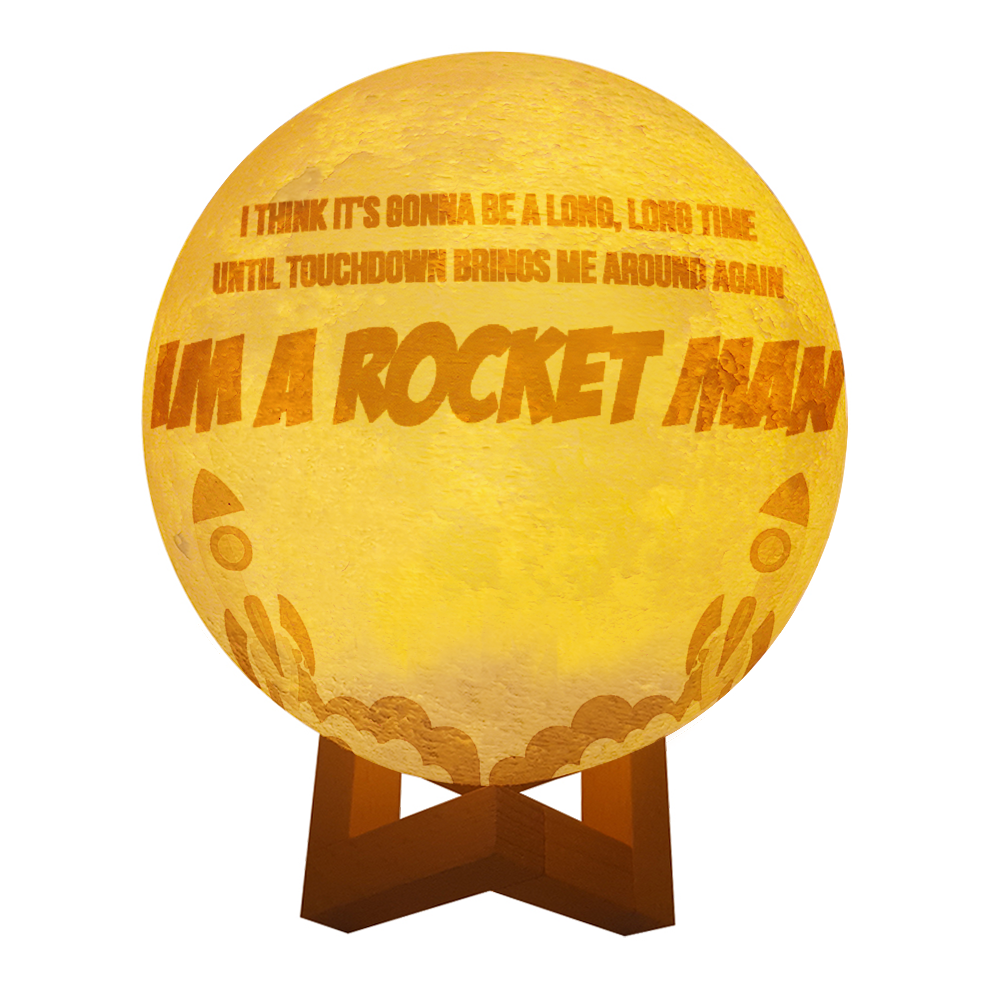Im A Rocket Man Touch Dual-Color 3D Printing Lunar Lamp