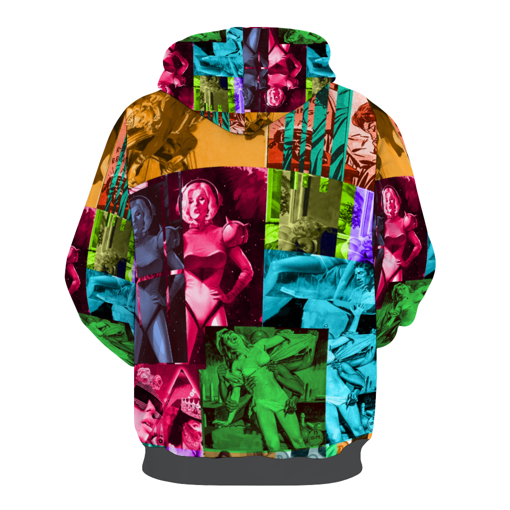 All Shook Up Thick Hoodie Unisex All Over Print Plush Spun Velvet Hoodie with Pockets
