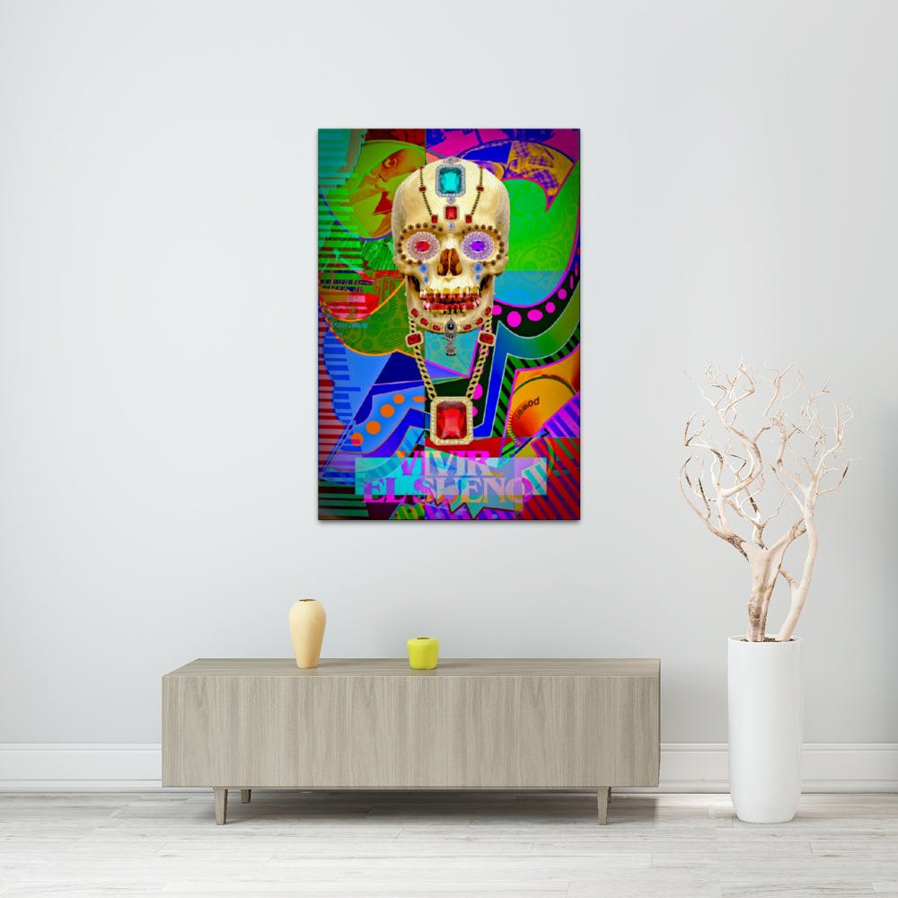 Vivir El Sueno Wooden Inner Framed Canvas Painting 20" x 30"
