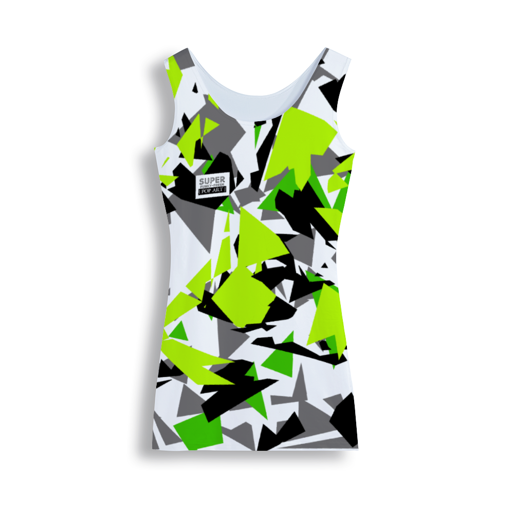 Custom Women's All Over Print Crew Neck Tank Dress