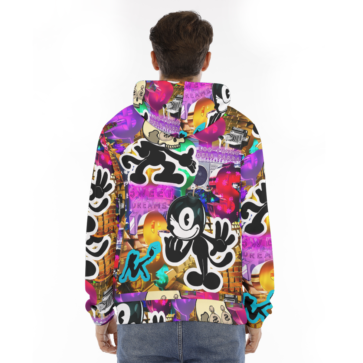 Double Trouble Men's Hoodie With Placket Double Zipper