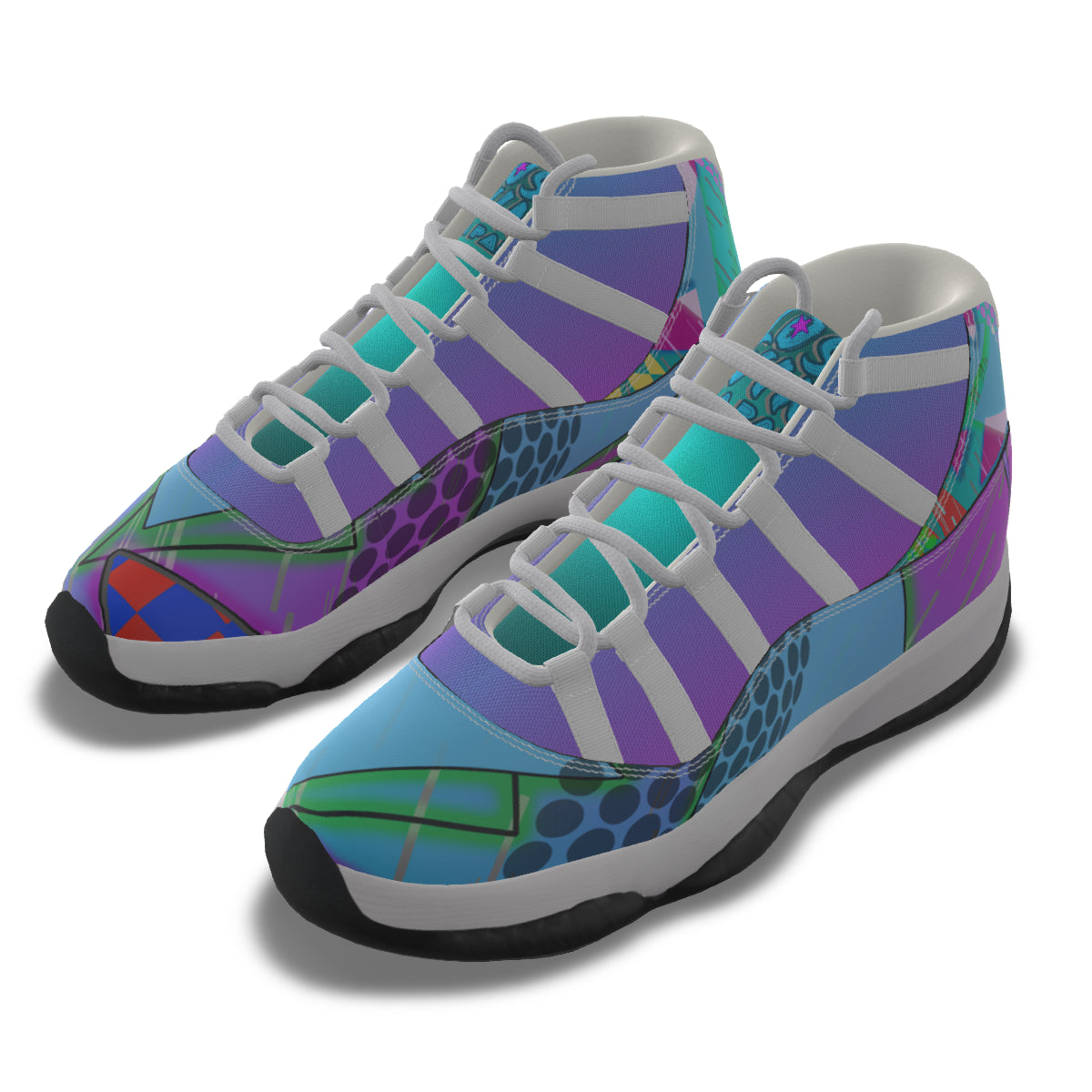 Super Funky Fresh Basketball Hightop designed by Los-Twins Dela Parra #Houston #Artist