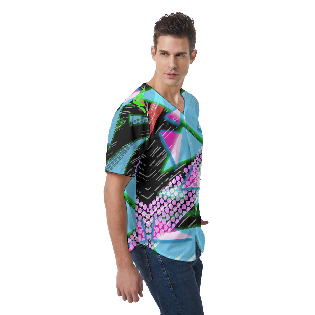 All-Over Print Men's Short Sleeve Baseball Jersey